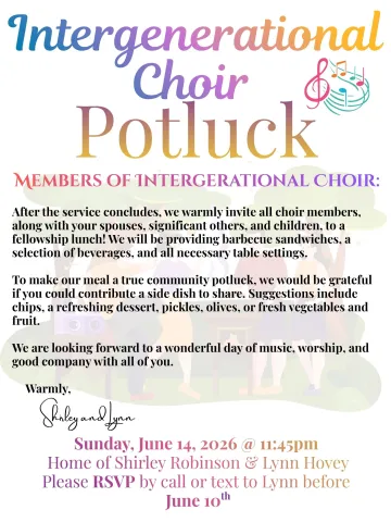 Inter-Generational Choir Potluck